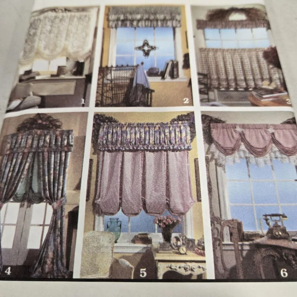 Simplicity 8401 Home WINDOW TREATMENTS CURTAINS VALANCES Sewing Pattern Uncut
